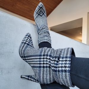 Plaid boots Just Fab Size 7.5